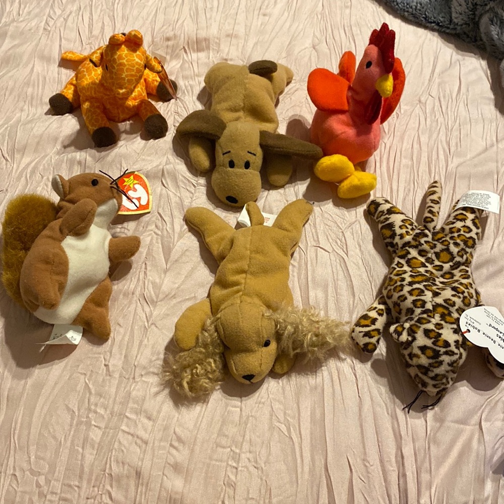 6 1993 beanie babies 3 with tags
